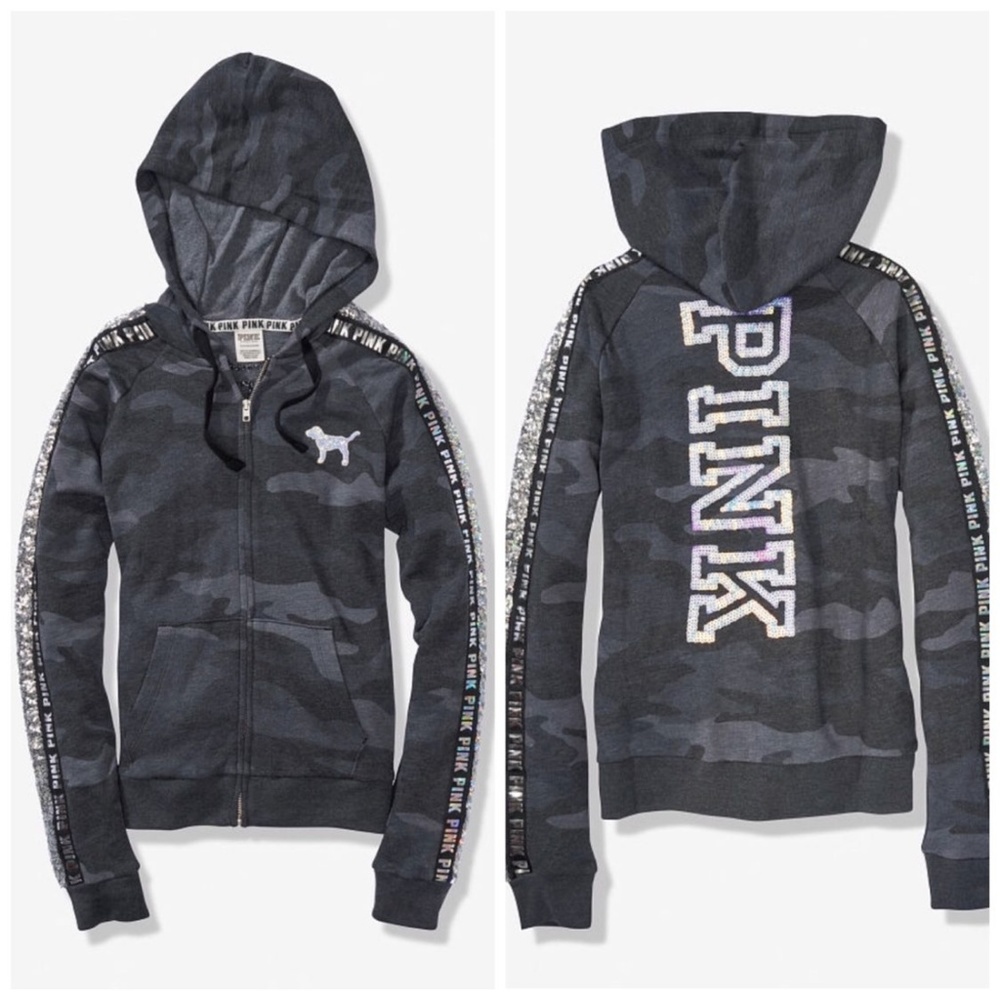 SOLD ON MERC: VS PINK Camo Bling Sequin Set - Picture 4 of 7
